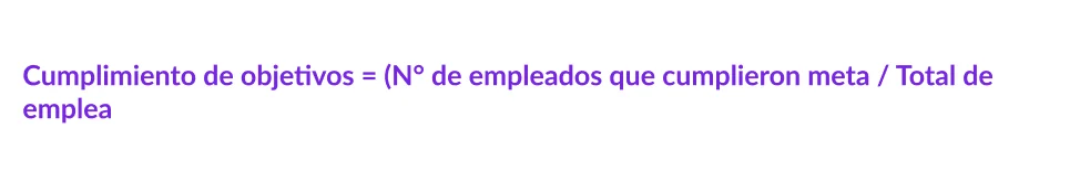 Cumplimiento de objetivos por empleado