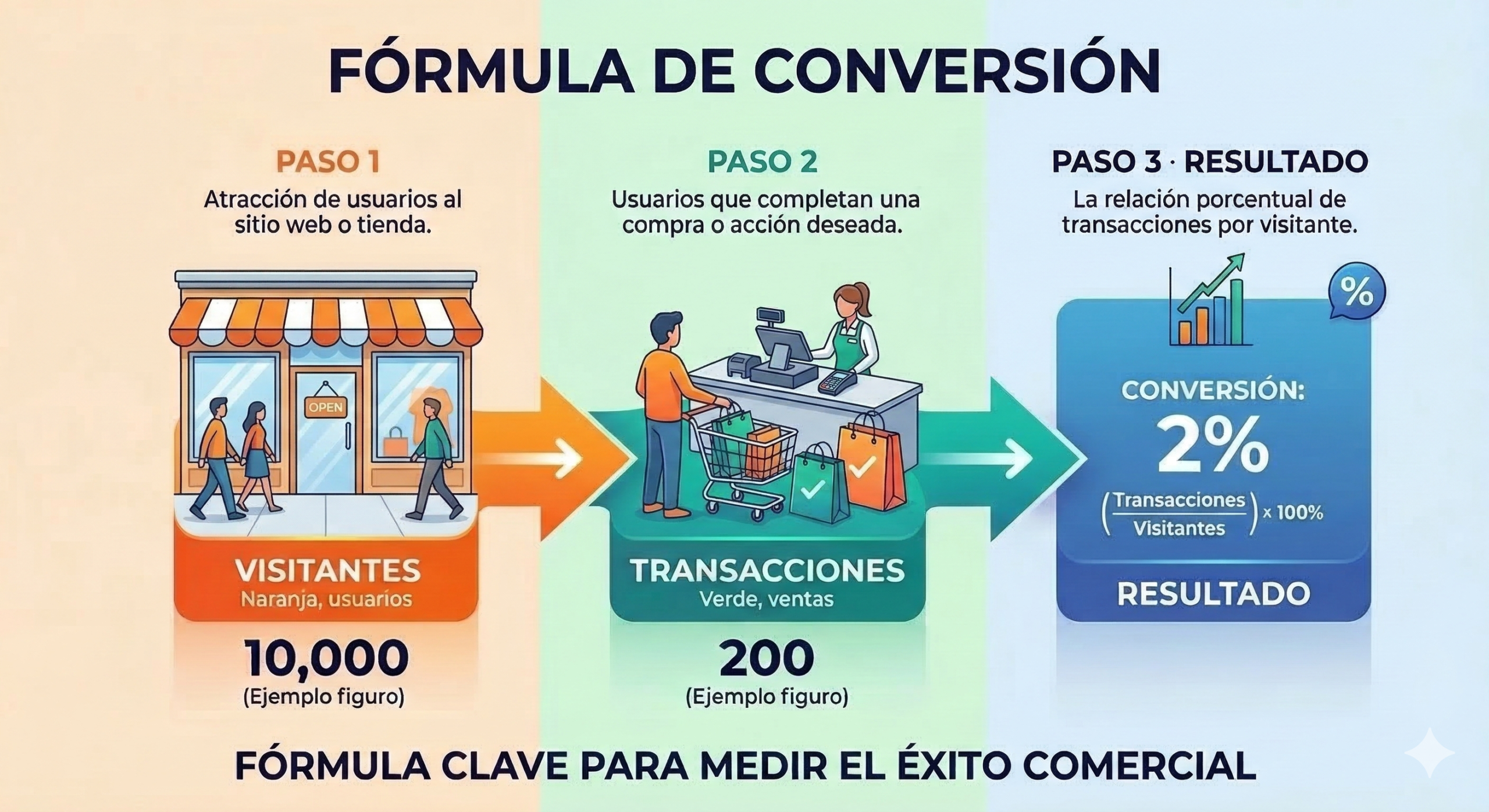 Fórmula de la tasa de conversión en retail